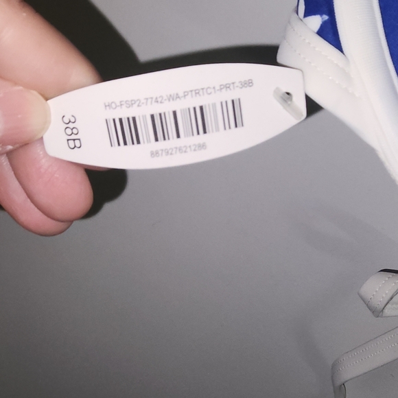 NWT- Adore Me Star Print Bikini Top - Blue and White Sz 38B - Picture 2 of 3